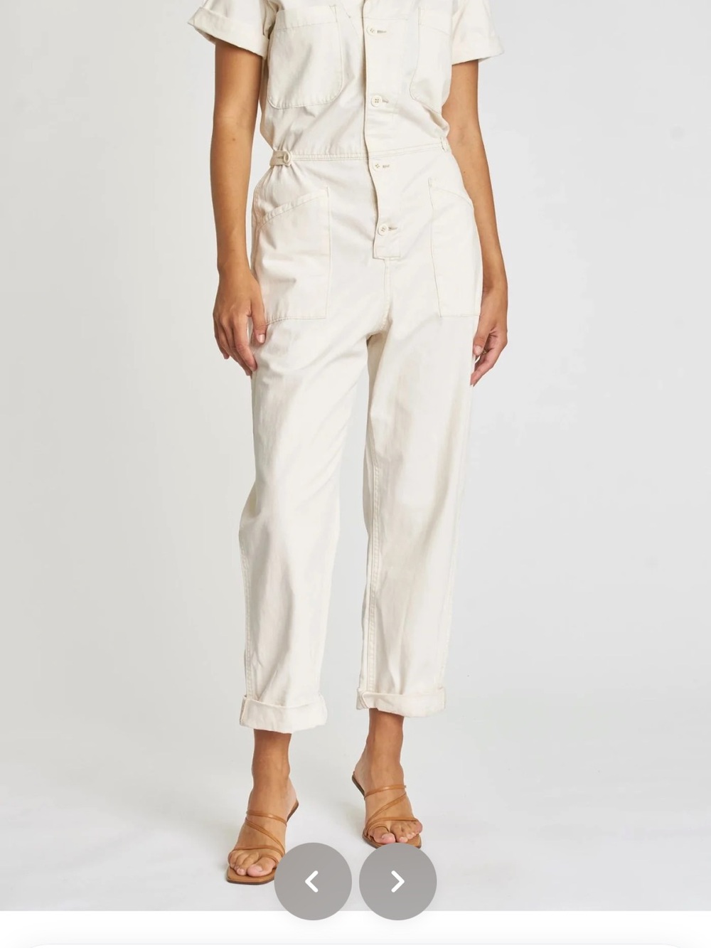 Pistola Cream Utility Jumpsuit - Picture 2 of 7